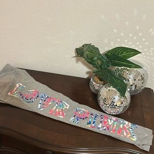 Grey PINK high waisted cotton yoga leggings